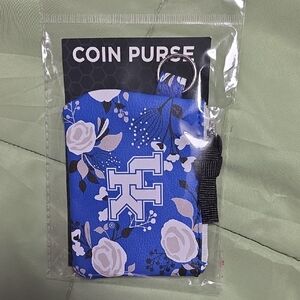 Blue Floral Univerisity Of Kentucky Coin Purse & ID Holder